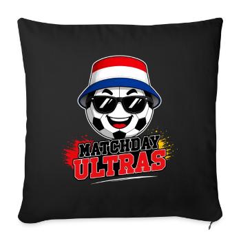 Matchday Ultras Football Fan Holland Netherlands - Sofa pillowcase 17,3'' x 17,3'' (45 x 45 cm) - black - Front