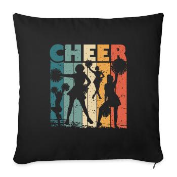 Cheerleading Sportives - Housse de coussin décorative 45 x 45 cm - noir - Devant