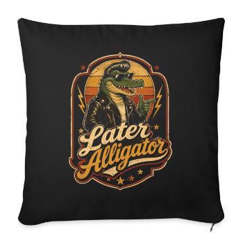 Later Alligator Biker Alligator - Sofa pillowcase 17,3'' x 17,3'' (45 x 45 cm) - black - Front