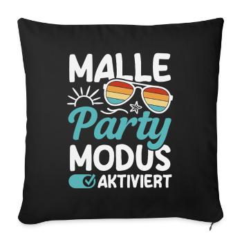 Malle Party Modus Mallorca Urlaub Gruppen - Sofakissenbezug 45 x 45 cm - Schwarz - Vorne