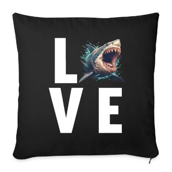 Megalodons Megalodon - Sofa pillowcase 17,3'' x 17,3'' (45 x 45 cm) - black - Front