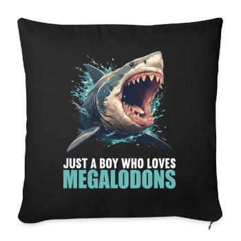 Megalodons Megalodon - Sofa pillowcase 17,3'' x 17,3'' (45 x 45 cm) - black - Front
