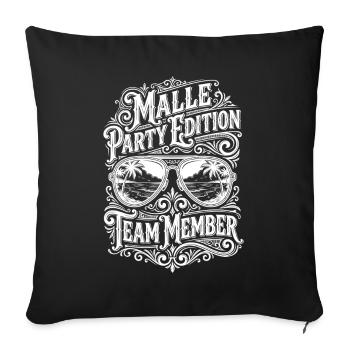 Malle Party Edition - Sofa pillowcase 17,3'' x 17,3'' (45 x 45 cm) - black - Front
