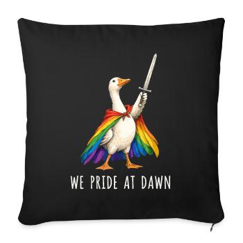 Rainbow Goose with Sword - Sofa pillowcase 17,3'' x 17,3'' (45 x 45 cm) - black - Front