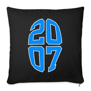 19 YEARS OLD 2007 19TH BIRTHDAY - Sofa pillowcase 17,3'' x 17,3'' (45 x 45 cm) - black - Front