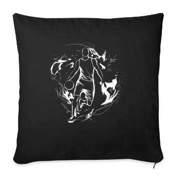 Basketteur - Housse de coussin décorative 45 x 45 cm - noir - Devant