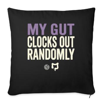 Maladie de Crohn, maladie de Crohn, Ibd-krieger - Housse de coussin décorative 45 x 45 cm - noir - Devant