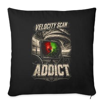 Scan de vitesse du météorologue Storm Chaser - Housse de coussin décorative 45 x 45 cm - noir - Devant