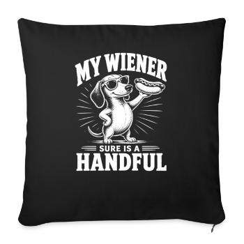 My Viennese is really a challenge! Funny - Sofa pillowcase 17,3'' x 17,3'' (45 x 45 cm) - black - Front