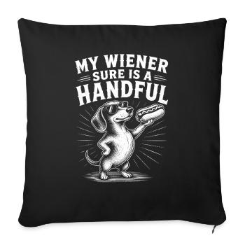 Mon viennois est vraiment un défi ! Drôle - Housse de coussin décorative 45 x 45 cm - noir - Devant