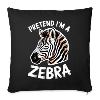 Zebra Sayings Zebras Funny Zebra Gift - Sofa pillowcase 17,3'' x 17,3'' (45 x 45 cm) - black - Front