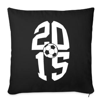 11 ANS DE NAISSANCE EN FOOTBALL 2015 11E ANNIVERSAIRE - Housse de coussin décorative 45 x 45 cm - noir - Devant