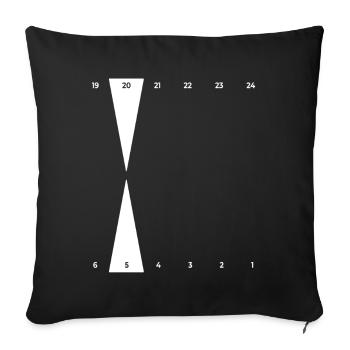Backgammon | Point d’Or - Housse de coussin décorative 45 x 45 cm - noir - Devant