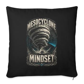 Mentalité du mésocyclone du chasseur de tempêtes - Housse de coussin décorative 45 x 45 cm - noir - Devant