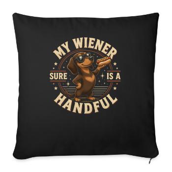 Mon viennois est vraiment un défi ! Drôle - Housse de coussin décorative 45 x 45 cm - noir - Devant