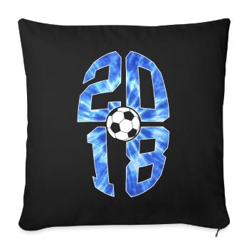 8 ANS DE NAISSANCE 2018 FOOTBALL 8E ANNIVERSAIRE - Housse de coussin décorative 45 x 45 cm - noir - Devant