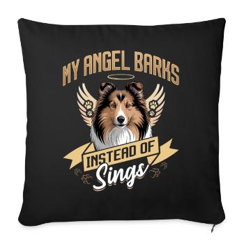 Shetland Sheepdog Sheltie Dog Breed - Sofa pillowcase 17,3'' x 17,3'' (45 x 45 cm) - black - Front