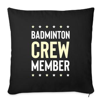 Équipe de badminton - Housse de coussin décorative 45 x 45 cm - noir - Devant