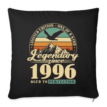 Gift, born in 1996, 30th birthday, 30 years - Sofa pillowcase 17,3'' x 17,3'' (45 x 45 cm) - black - Front