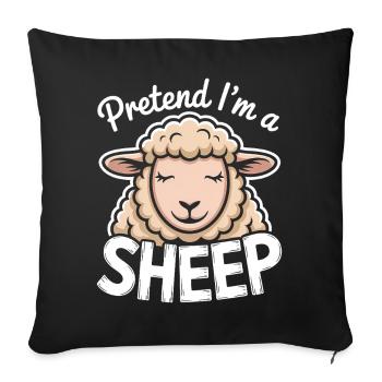 Dictons moutons Moutons Cadeau drôle de mouton - Housse de coussin décorative 45 x 45 cm - noir - Devant