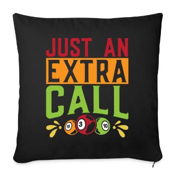Bingo Game Just An Extra Call Bingo - Sofa pillowcase 17,3'' x 17,3'' (45 x 45 cm) - black - Front