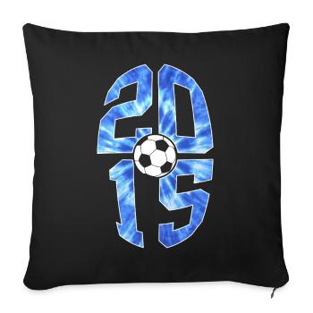 11 ANS DE NAISSANCE EN FOOTBALL 2015 11E ANNIVERSAIRE - Housse de coussin décorative 45 x 45 cm - noir - Devant