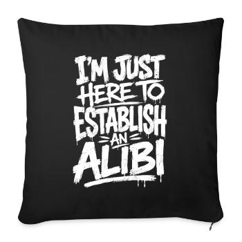 Alibi Graffiti Statement - Sofakissenbezug 45 x 45 cm - Schwarz - Vorne