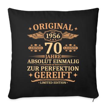 70th Birthday Vintage 1956 Gift - Sofa pillowcase 17,3'' x 17,3'' (45 x 45 cm) - black - Front