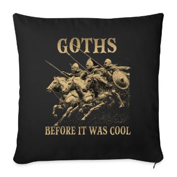 Historical Horseman Humor Motif | Late Gothic Chapel - Sofa pillowcase 17,3'' x 17,3'' (45 x 45 cm) - black - Front