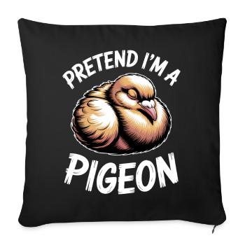 Dove Sayings Birds Funny Doves Gift - Sofa pillowcase 17,3'' x 17,3'' (45 x 45 cm) - black - Front