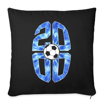 26 YEARS BORN 2000 FOOTBALL 26TH BIRTHDAY - Sofa pillowcase 17,3'' x 17,3'' (45 x 45 cm) - black - Front