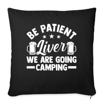 Camping Bonfire Camp Life Forest Camper - Sofakissenbezug 45 x 45 cm - Schwarz - Vorne