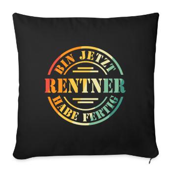 Retraité 2026 - Housse de coussin décorative 45 x 45 cm - noir - Devant