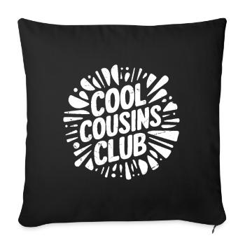 Cool Cousins Club - Sofa pillowcase 17,3'' x 17,3'' (45 x 45 cm) - black - Front