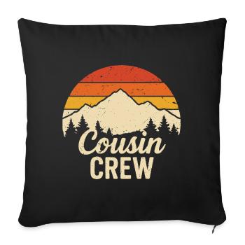 Cousin Crew - Sofa pillowcase 17,3'' x 17,3'' (45 x 45 cm) - black - Front