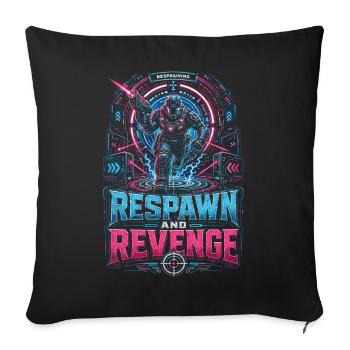 Réapparition du laser tag et vengeance - Housse de coussin décorative 45 x 45 cm - noir - Devant