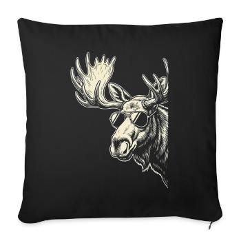 Mosses with Sunglasses Graphic - Sofa pillowcase 17,3'' x 17,3'' (45 x 45 cm) - black - Front