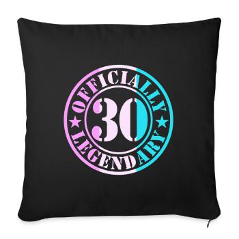 30th Birthday 30 Years Man Woman Level 30 - Sofa pillowcase 17,3'' x 17,3'' (45 x 45 cm) - black - Front