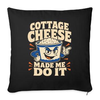 High-protein snack gift for foodies - Sofa pillowcase 17,3'' x 17,3'' (45 x 45 cm) - black - Front