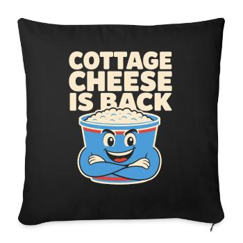 High-protein snack gift for foodies - Sofa pillowcase 17,3'' x 17,3'' (45 x 45 cm) - black - Front