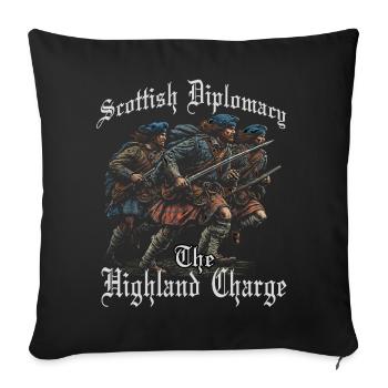 Highlander Clan Krieger | Schottland Geschichte - Sofakissenbezug 45 x 45 cm - Schwarz - Vorne