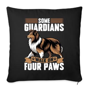 Shetland Sheepdog Sheltie Dog Breed - Sofa pillowcase 17,3'' x 17,3'' (45 x 45 cm) - black - Front