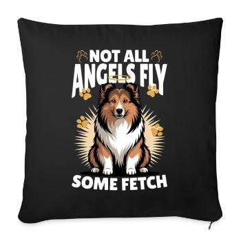 Shetland Sheepdog Sheltie Dog Breed - Sofa pillowcase 17,3'' x 17,3'' (45 x 45 cm) - black - Front