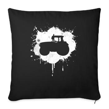 tractor - Sofa pillowcase 17,3'' x 17,3'' (45 x 45 cm) - black - Front