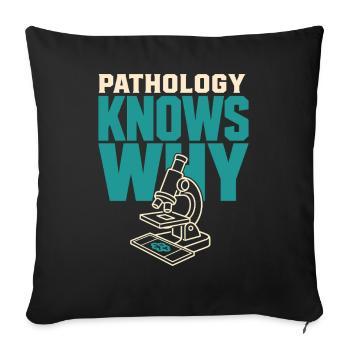 Pathology Laboratory Week, Diagnostics, - Sofa pillowcase 17,3'' x 17,3'' (45 x 45 cm) - black - Front