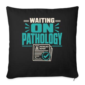 Pathology Laboratory Week, Diagnostics, - Sofa pillowcase 17,3'' x 17,3'' (45 x 45 cm) - black - Front