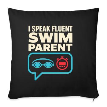 Compétition de natation Cadeau de l’équipe de natation des mères natation - Housse de coussin décorative 45 x 45 cm - noir - Devant