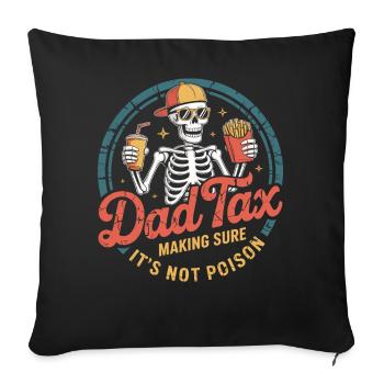 Papa Steuer-Skelett-Snackabend - Sofakissenbezug 45 x 45 cm - Schwarz - Vorne