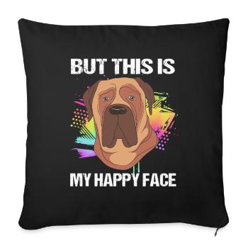 Bullmastiff - Sofa pillowcase 17,3'' x 17,3'' (45 x 45 cm) - black - Front