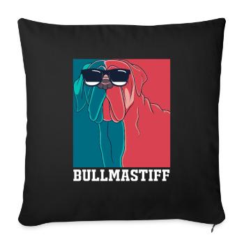 Bullmastiff Chien - Housse de coussin décorative 45 x 45 cm - noir - Devant